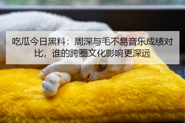 吃瓜今日黑料：周深与毛不易音乐成绩对比，谁的跨圈文化影响更深远